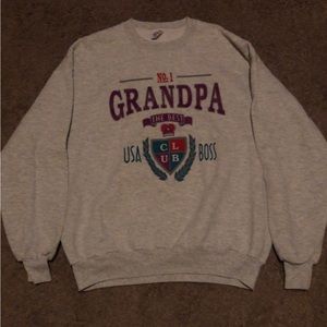 Rare Grey/white 1987 jerzees sweater pullover